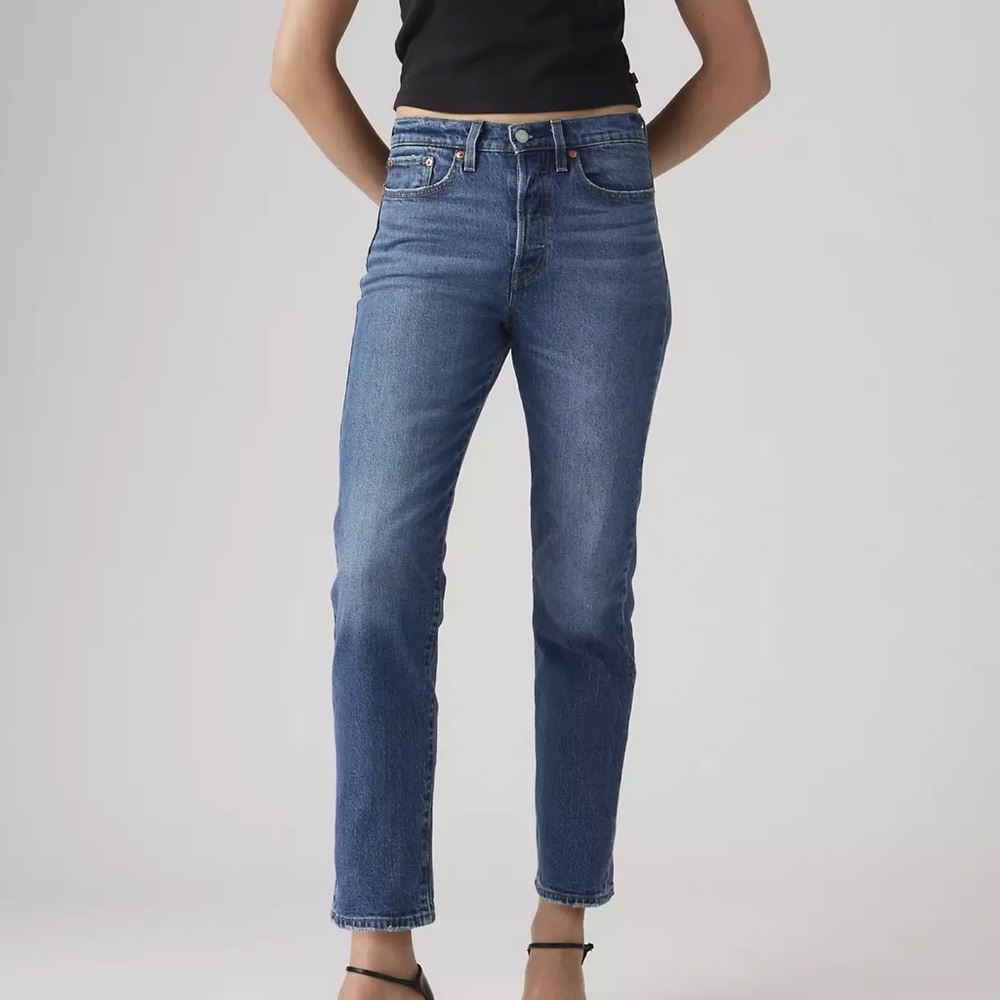 Levi's Mid-Blue Straight Leg Jeans